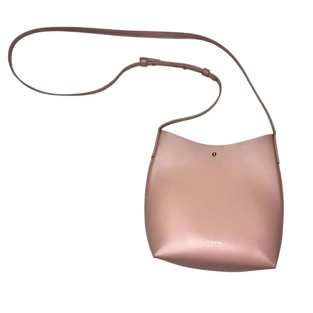 Samara Medium Crossbody Shoulder Bag in Peony | Cruelty Free | Vegan Leather